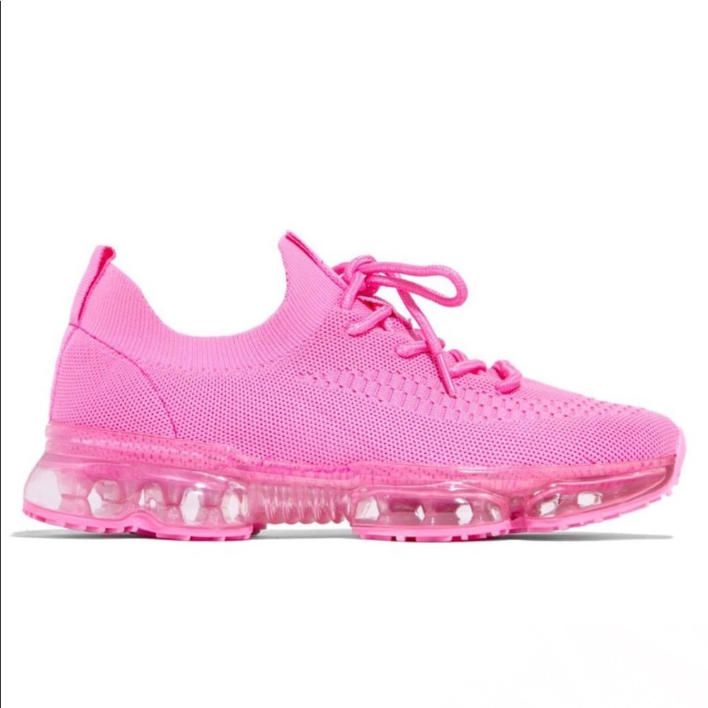 Fuchsia FlyKnit Air Bubble Slip On Sneaker - Picture 5 of 9